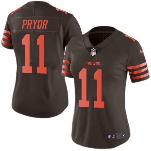 Women's Limited Terrelle Pryor Nike Jersey Brown - #11 Rush NFL Cleveland Browns